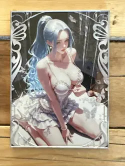 One Piece CCG Goddess Vivi Metal Card - White Lace Mini Dress - Image 1