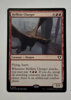Hellkite Charger Commander Masters NM Creature Rare MAGIC MTG CARD - Image 1