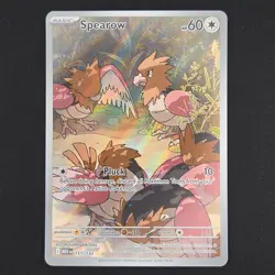 Pokemon TCG Card Spearow 151/132 Mega Evolutions Illustration Rare Holo - NM - Image 1