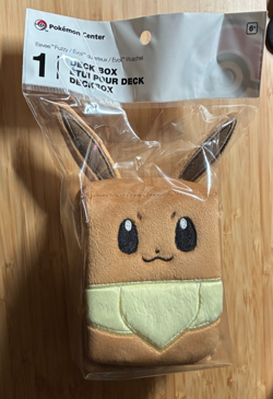 Pokemon Center TCG Fuzzy Eevee Deck Box NEW spc card holder pouch soft - Image 3