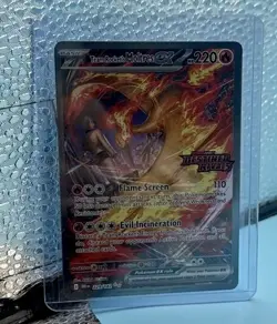 Pokemon TCG Team Rockets Moltres EX Destined Rivals Card 229/182 SIR Stamped - Image 1