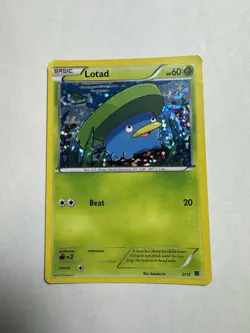 Lotad 2/12 2015 McDonalds Collection Pokemon Card Holo Foil Shatterfoil LP-MP - Image 1