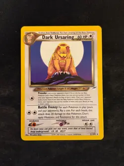 Pokemon Card - Dark Ursaring Neo Destiny 21/105 Rare Non Holo - Image 1