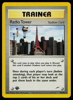 Pokemon Card - Radio Tower Neo Destiny 95/105 Rare 1st Edition - Image 1