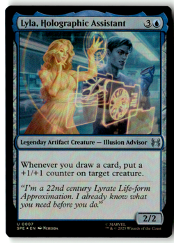 Magic The Gathering Spider Man Eternal No. 0007 Lyla, Holographic Assistant Foil - Image 1