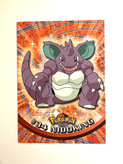 Nidoking #34 Black Label Second Edition Topps Pokemon 1999 - Good Condition - Image 1