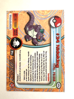 Nidoking #34 Black Label Second Edition Topps Pokemon 1999 - Good Condition - Image 2