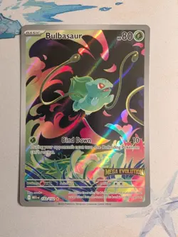 Bulbasaur Pokemon TCG Illustration Rare Mega Evolution 133/132 Promo Sealed - Image 1
