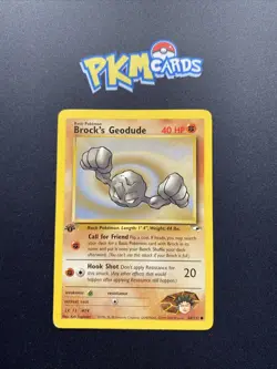 Pokemon TCG Brock's Geodude Gym Heroes 66/132 Regular 1st Edition LP. - Image 1