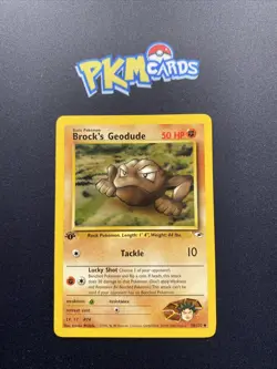 Pokemon TCG Brock's Geodude Gym Heroes 38/132 Regular 1st Edition LP. - Image 1
