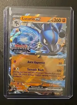 Pokemon TCG Lucario ex (Prismatic Evolutions Stamp) + 2 SWSH Promos All Mint - Image 2