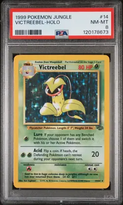 1999 POKEMON JUNGLE #14 VICTREEBEL-HOLO PSA 8 - Image 1