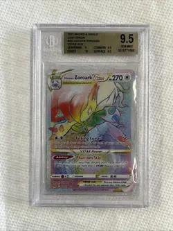 2022 Pokemon Lost Origin Hisuian Zoroark VStar 203/196 BGS 9.5 Free Shipping - Image 1