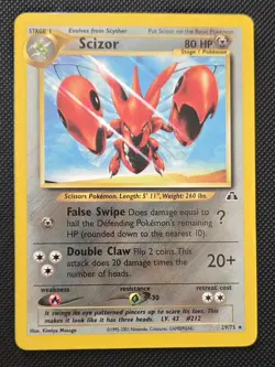 Pokemon TCG Scizor Neo Discovery 29/75 Unlimited Rare LP Condition - Image 1