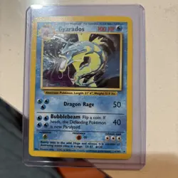 Pokemon TCG Gyarados Base Set 6/102 Holo 1999-2000 Wizards Base Set Copyright... - Image 1