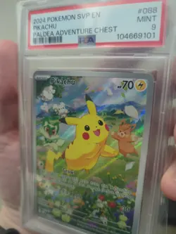 Pikachu SVP 088 PSA 9 MINT Black Star Promo Paldea Adventure Chest Pokemon TCG - Image 4