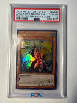 PSA 10 YuGiOh Armed Dragon Thunder LV10 MP22-EN001 1st Edition Ultra Rare - Image 1