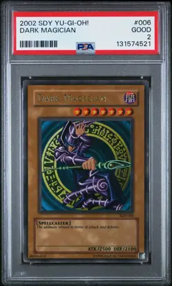 2002 YU-GI-OH! STARTER DECK: YUGI #006 DARK MAGICIAN PSA 2 - Image 1