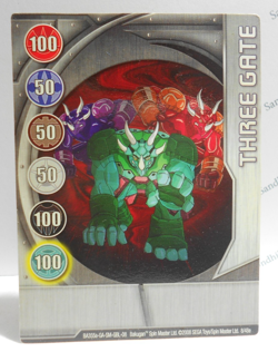 Bakugan Card - Three Gate - Silver Gate Card - BA355a - 8/48e - 2008 - Image 1