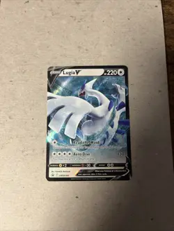 Pokemon TCG Lugia v SWSH301 Holo Black Star Promo Card Mint - Image 1