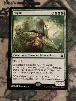 MTG Vigor Battlebond 215/254 Regular Rare Magic The Gathering Green Card - Image 1
