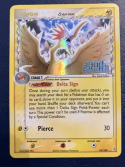 Pokemon Fearow Holo Rare Card 18/100 Crystal Guardians Stamped Delta Species - Image 1