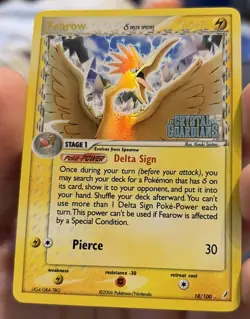 Pokemon Fearow Holo Rare Card 18/100 Crystal Guardians Stamped Delta Species - Image 3