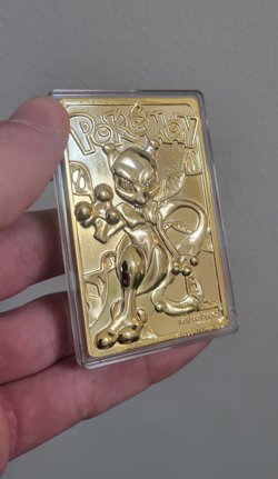 Mewtwo - Pokemon 23k Gold Plated Trading Card Burger King Promo 1999 Nintendo - Image 1
