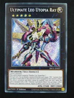 Ultimate Leo Utopia Ray BROL Secret Rare - 1st ed Yugioh Card #14W - Image 1
