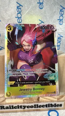One Piece Card Game Jewelry Bonney OP08-105 Super Rare English Edition - Image 1