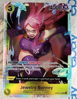 One Piece Card Game Jewelry Bonney OP08-105 Super Rare English Edition - Image 2