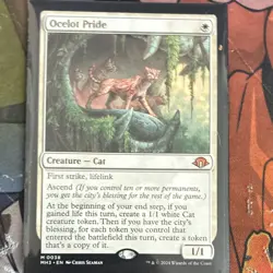 Magic: The Gathering Ocelot Pride Modern Horizons 3 Creature White Card 2024 - Image 1