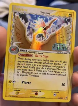 Pokemon Fearow Holo Rare Card 18/100 Crystal Guardians Stamped Delta Species - Image 4