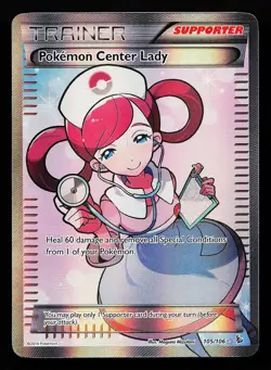 Pokemon Center Lady 105/106 Full Art XY Flashfire Pokemon Card - Image 1