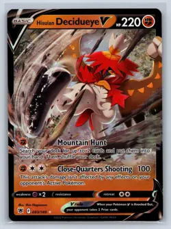 Hisuian Decidueye V 083/189 Holo SWSH10: Astral Radiance NM Pokemon TCG Card - Image 1