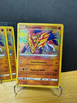 Pokemon SWSH04 Vivid Voltage ZAMAZENTA Amazing Rare 102/185 Lot of 7 Cards Mint! - Image 2