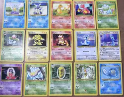 Pokemon TCG Base Set 1/2 75 Card Lot LP - Image 1
