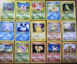 Pokemon TCG Base Set 1/2 75 Card Lot LP - Image 3