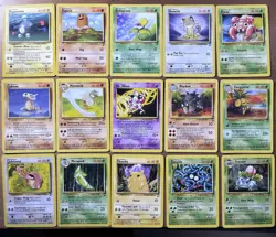 Pokemon TCG Base Set 1/2 75 Card Lot LP - Image 5