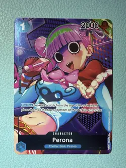 One Piece Perona OP01-077 Box Topper Card Game Romance Dawn - Image 1