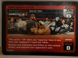 Unscrupulous S.O.B. WWF WWE Raw Deal CCG TCG Mid-Match Reversal Card SS3 - Image 1