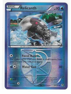RELICANTH 24/101 B&W PLASMA BLAST REVERSE HOLO POKEMON CARD NM - Image 1