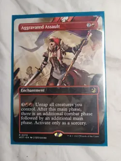 Aggravated Assault (Anime Borderless) Wilds of Eldraine: Enchanting Tales... nm - Image 1