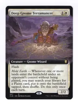 Deep Gnome Terramancer x1 1x Extended Art Commander Baldur's Gate NM MTG - Image 1