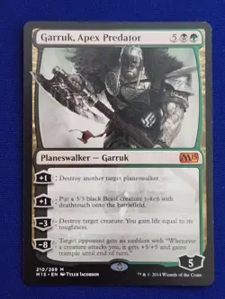 Garruk, Apex Predator #210 MTG M15 Black Green Planeswalker Mythic Regular NM - Image 1