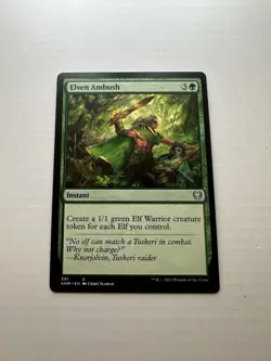 Elven Ambush LP Kaldheim Magic The Gathering Mtg Light Played Green Instant Elf - Image 1