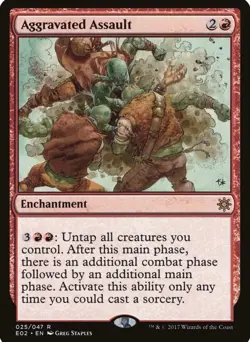 MTG Explorers of Ixalan E02 Aggravated Assault MINT - Image 1