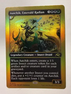 Aatchik, Emerald Radian (First-Place Foil) Aetherdrift Foil, 0473, NM MTG Magic - Image 1