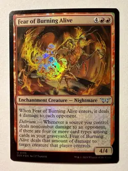 Fear of Burning Alive Foil (135) Duskmourn: House of Horror DSK MTG Magic - Image 1