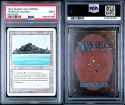 1994 Magic the Gathering PSA Mint 9 Revised Dual Land Tropical Island - MTG - Image 3